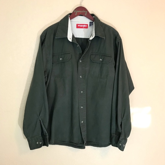 wrangler button down shirts